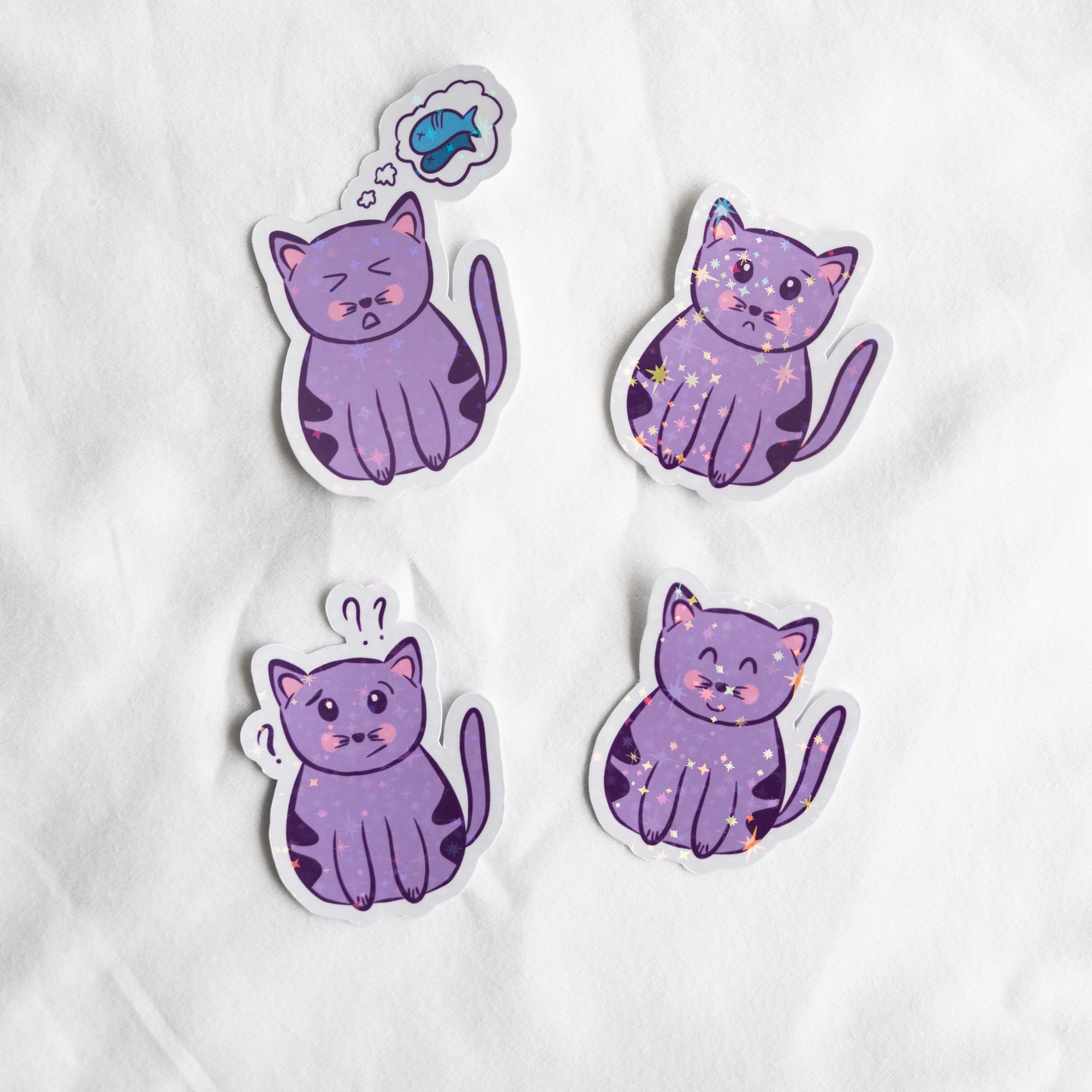 Moody Cats sticker pack (Set of 4)