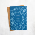 Cosmos Blue: Personalised Wedding card