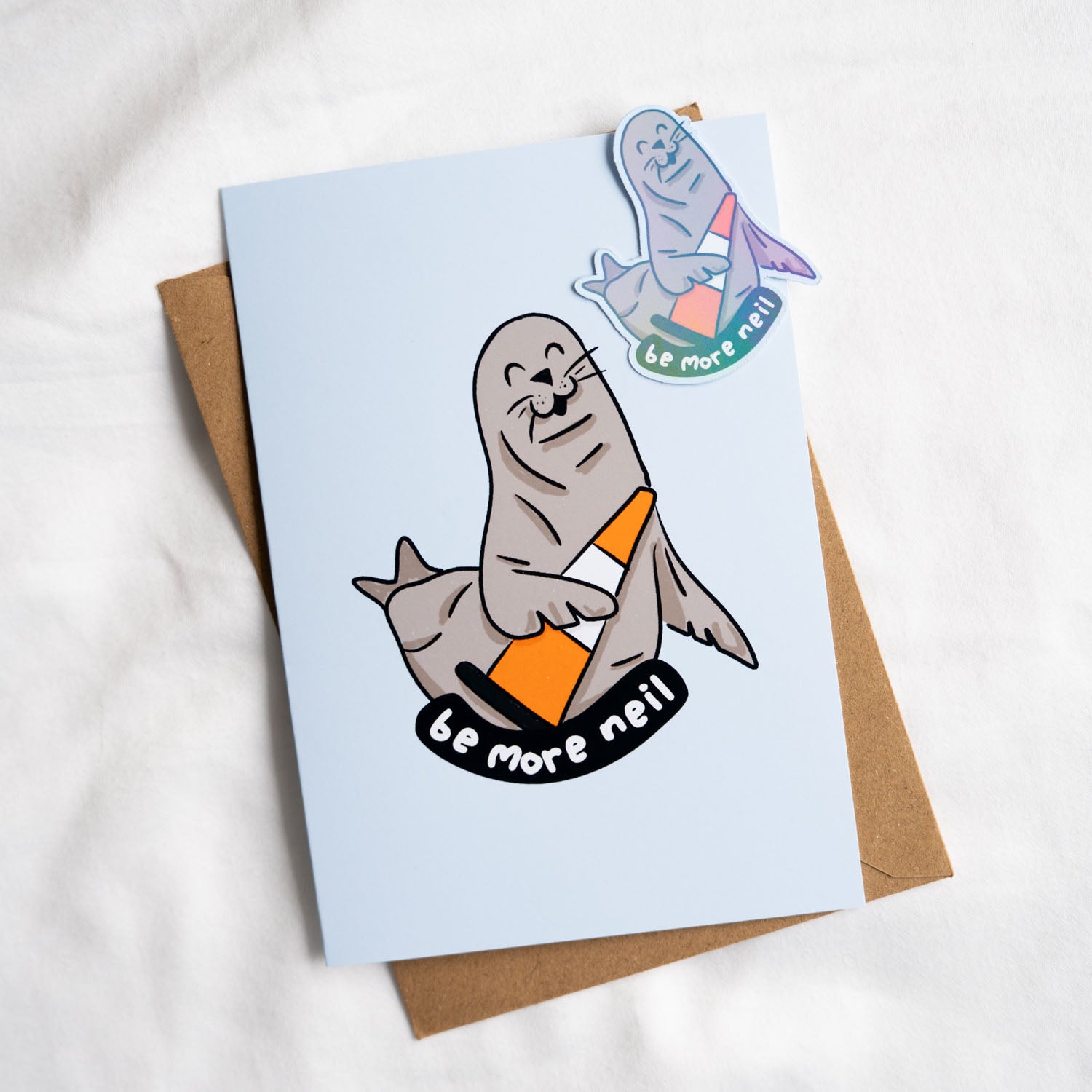 Neil the Seal: 'Be More Neil' card