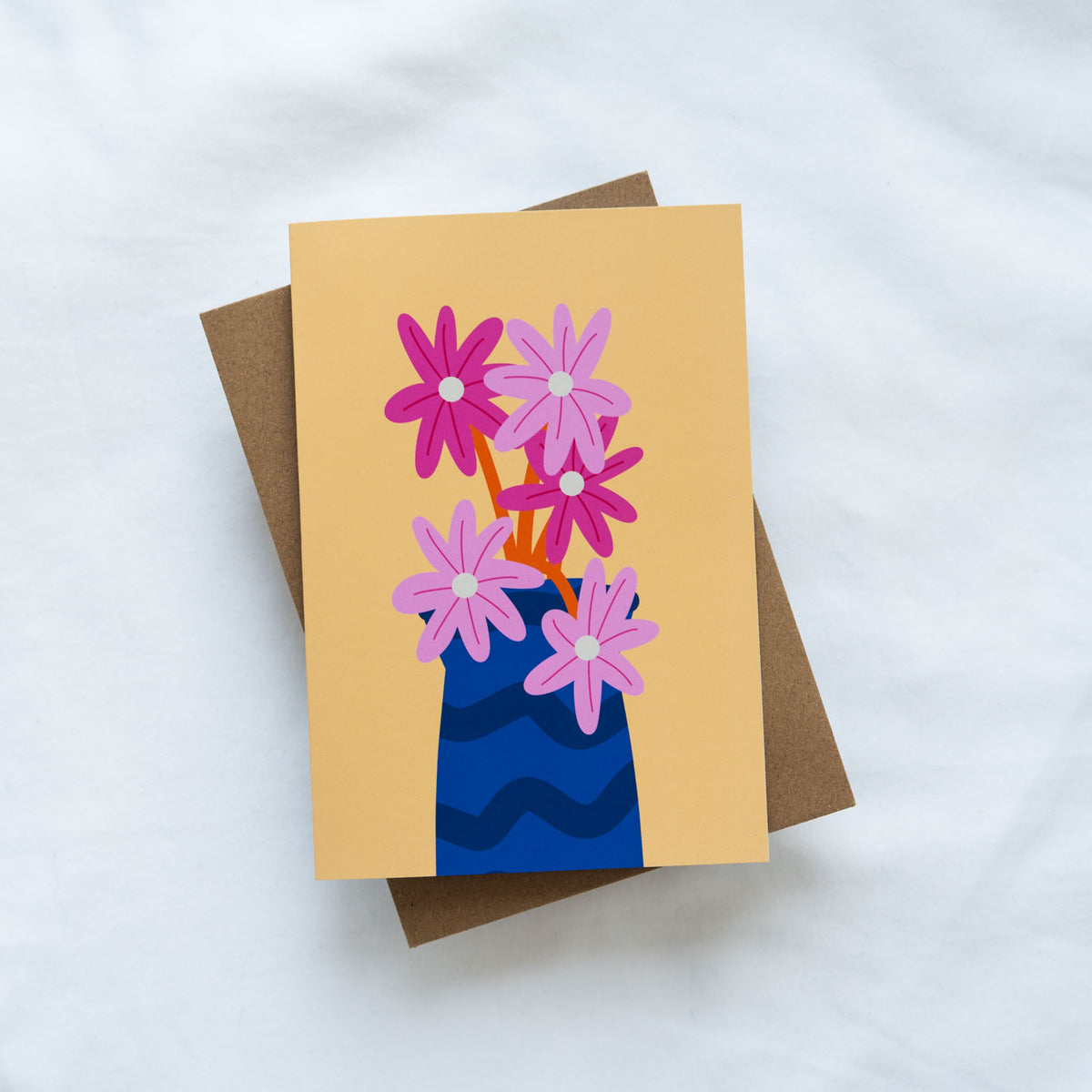 Vibrant Flower Card: Cosmos