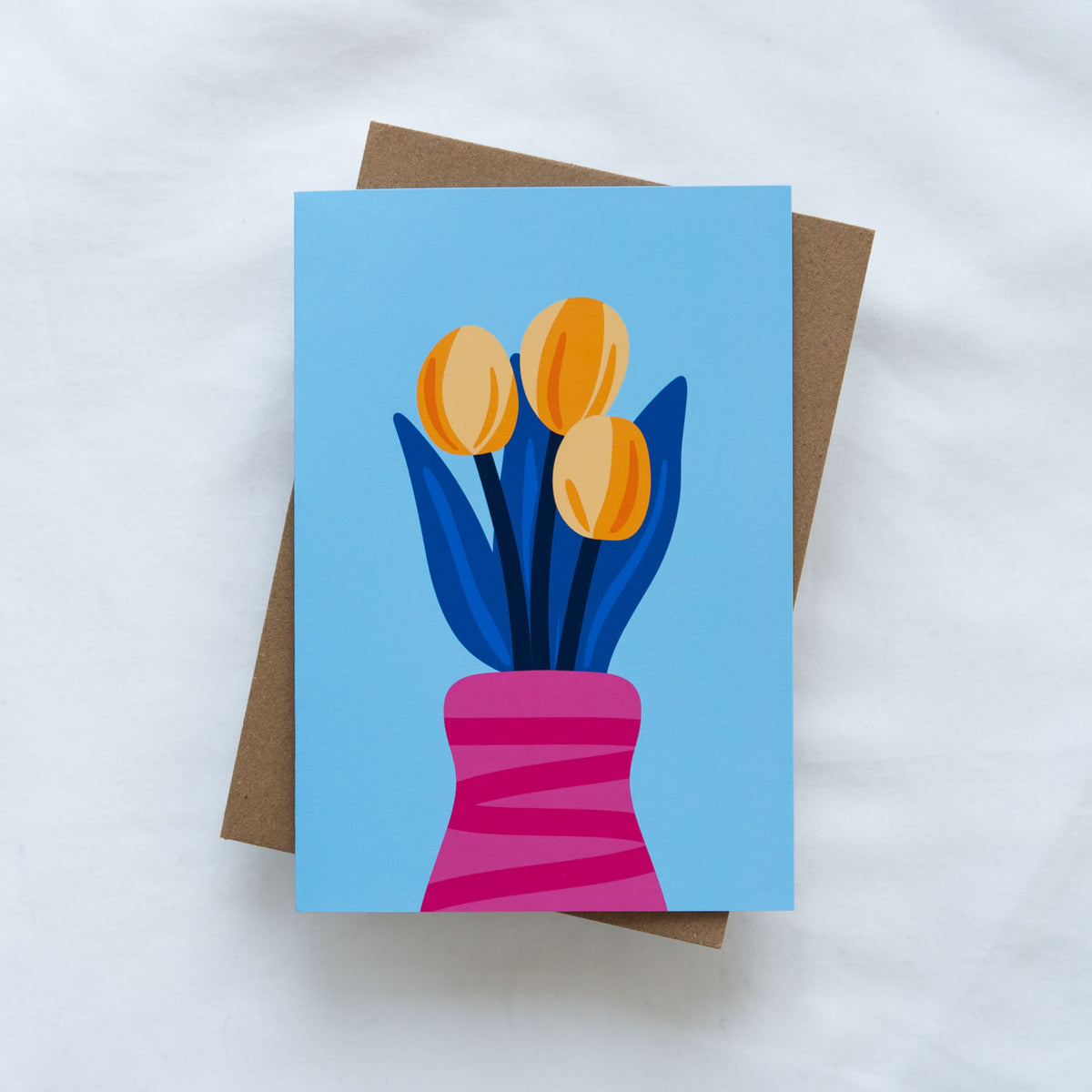 Vibrant Flower Card: Tulips