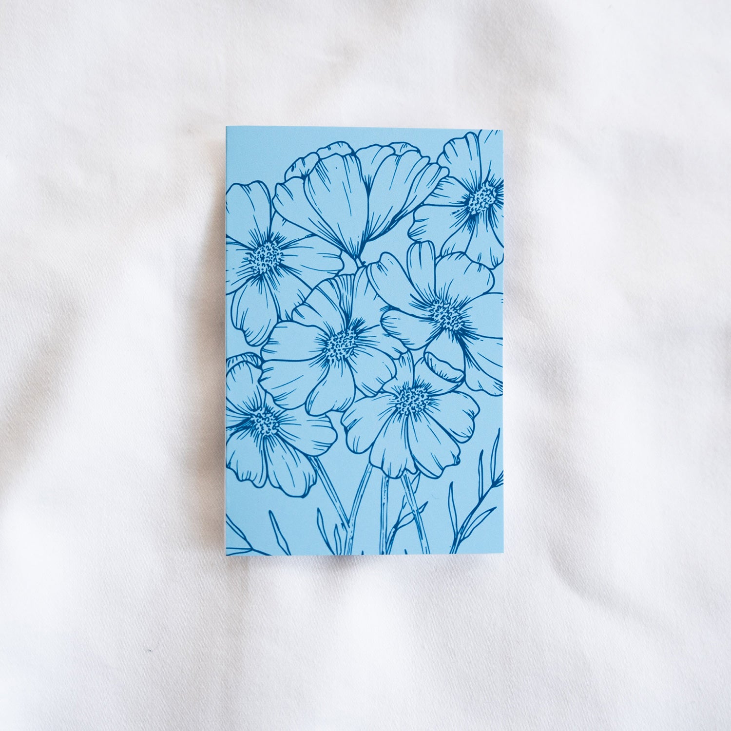 Cosmos Flower Line Art Mini Card Set (4 Pack)