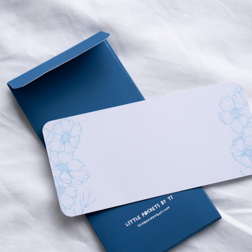 Cosmos Blue: Personalised Wedding Money Envelope
