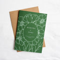 Cosmos Green: Personalised Wedding card